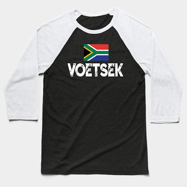 South African Voetsek Funny T Shirt Baseball T-Shirt by Antzyzzz